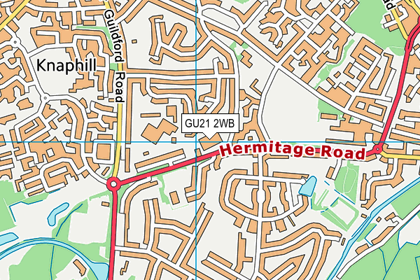 GU21 2WB map - OS VectorMap District (Ordnance Survey)