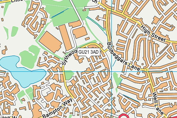 GU21 3AD map - OS VectorMap District (Ordnance Survey)