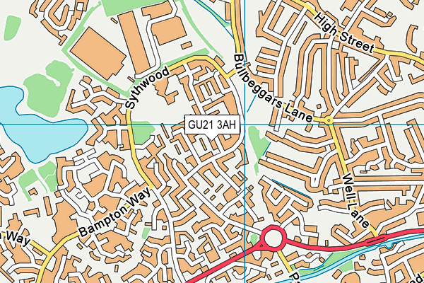 GU21 3AH map - OS VectorMap District (Ordnance Survey)