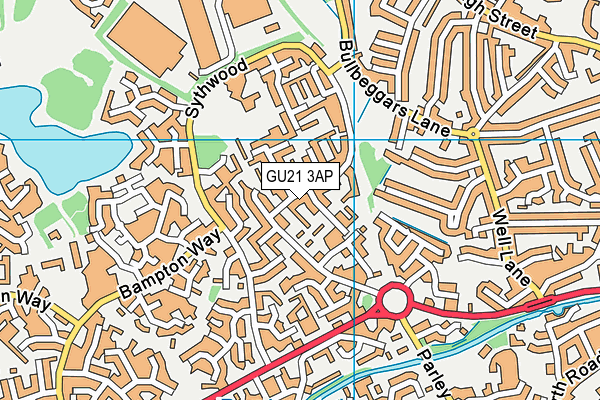 GU21 3AP map - OS VectorMap District (Ordnance Survey)