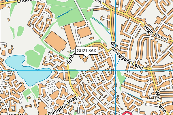 Sythwood Primary and Nursery School map (GU21 3AX) - OS VectorMap District (Ordnance Survey)