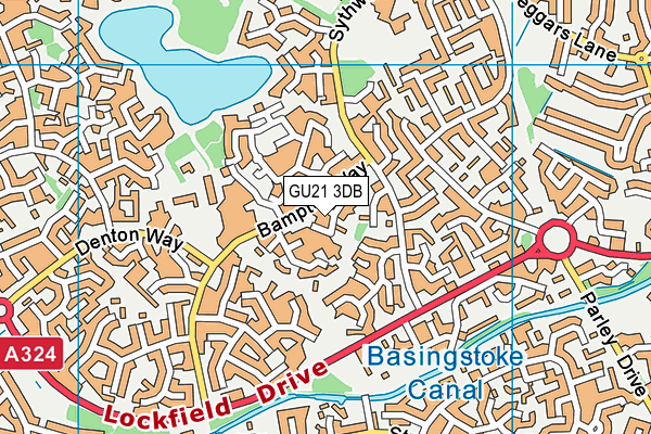 GU21 3DB map - OS VectorMap District (Ordnance Survey)