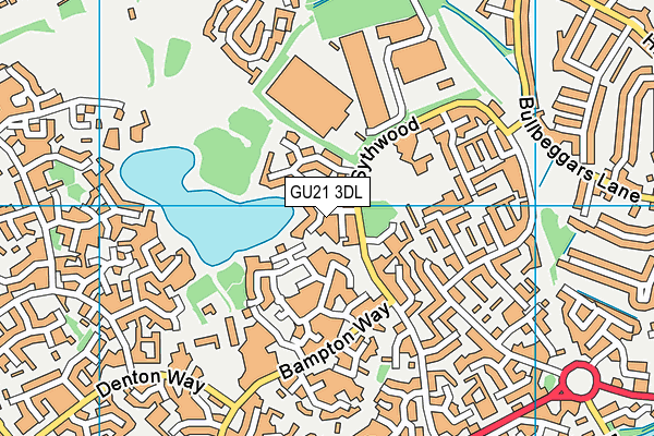 GU21 3DL map - OS VectorMap District (Ordnance Survey)