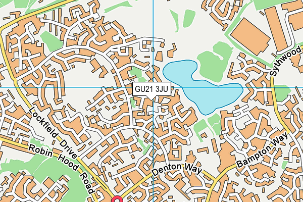 GU21 3JU map - OS VectorMap District (Ordnance Survey)