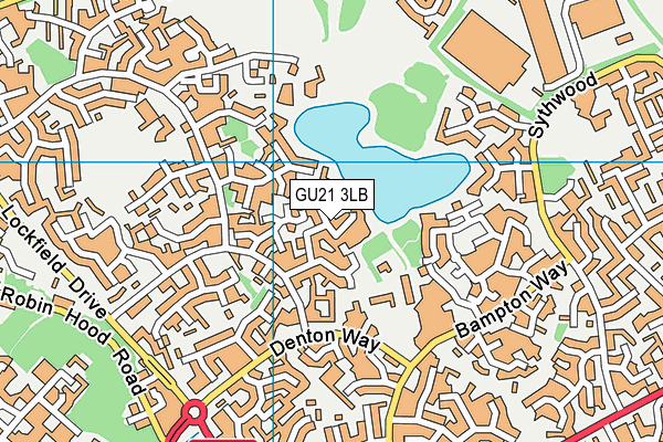 GU21 3LB map - OS VectorMap District (Ordnance Survey)