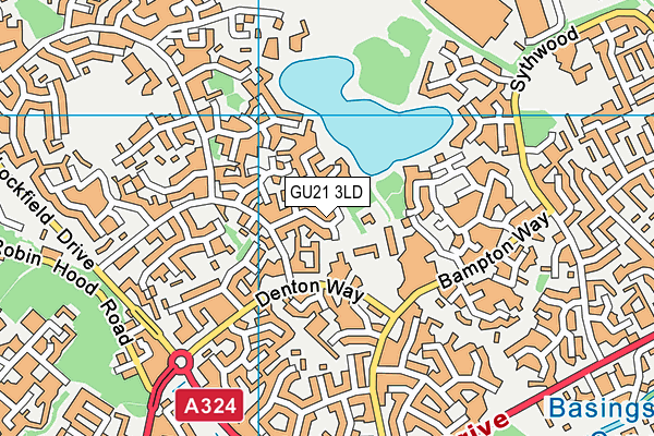 GU21 3LD map - OS VectorMap District (Ordnance Survey)