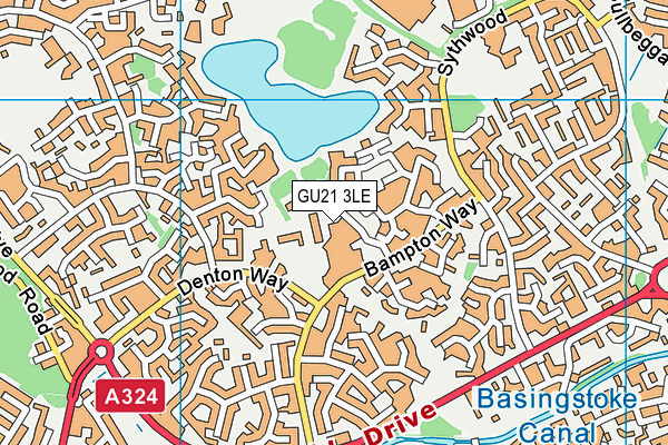 GU21 3LE map - OS VectorMap District (Ordnance Survey)