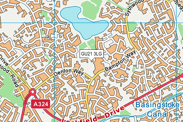 GU21 3LG map - OS VectorMap District (Ordnance Survey)