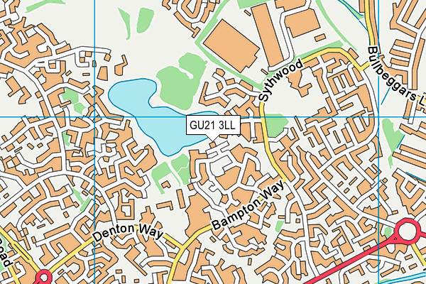 GU21 3LL map - OS VectorMap District (Ordnance Survey)