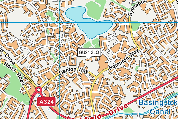 GU21 3LQ map - OS VectorMap District (Ordnance Survey)