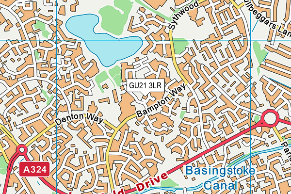 GU21 3LR map - OS VectorMap District (Ordnance Survey)