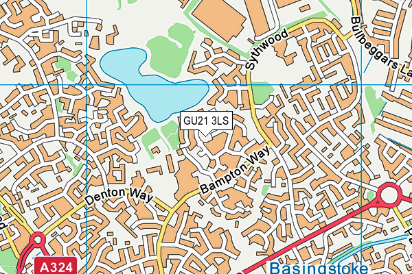 GU21 3LS map - OS VectorMap District (Ordnance Survey)