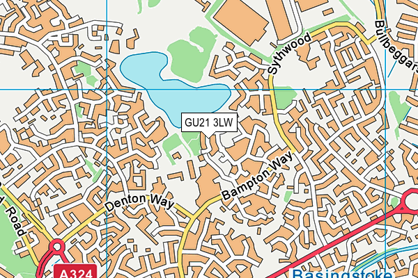 GU21 3LW map - OS VectorMap District (Ordnance Survey)