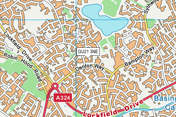 GU21 3NE map - OS VectorMap District (Ordnance Survey)