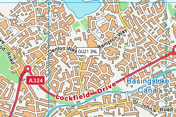 GU21 3NL map - OS VectorMap District (Ordnance Survey)