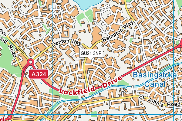 GU21 3NP map - OS VectorMap District (Ordnance Survey)