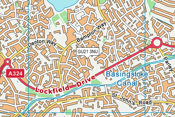 GU21 3NU map - OS VectorMap District (Ordnance Survey)