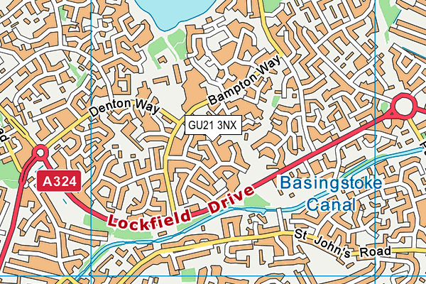 GU21 3NX map - OS VectorMap District (Ordnance Survey)