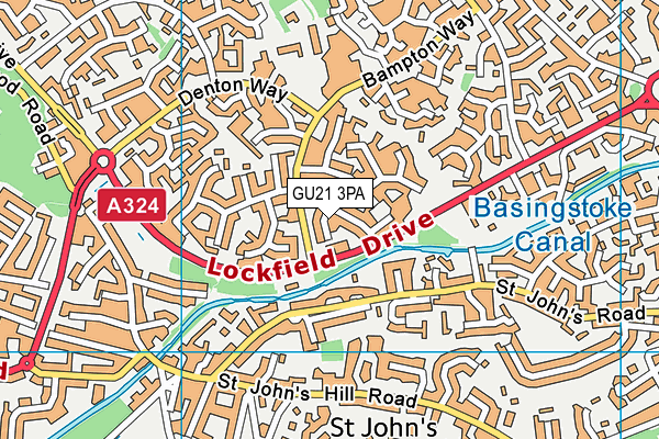 GU21 3PA map - OS VectorMap District (Ordnance Survey)