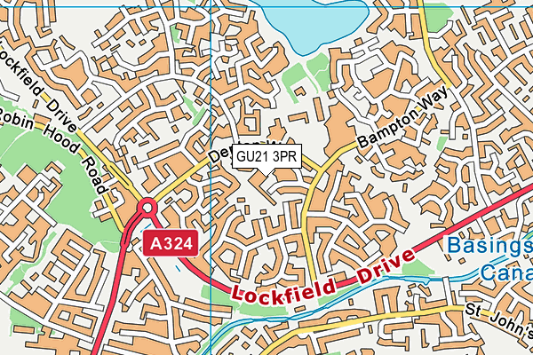 GU21 3PR map - OS VectorMap District (Ordnance Survey)