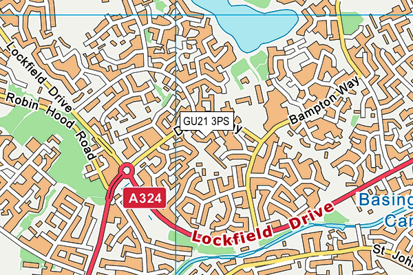 GU21 3PS map - OS VectorMap District (Ordnance Survey)