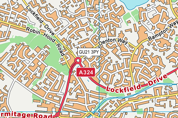 GU21 3PY map - OS VectorMap District (Ordnance Survey)