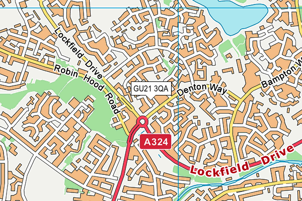 GU21 3QA map - OS VectorMap District (Ordnance Survey)