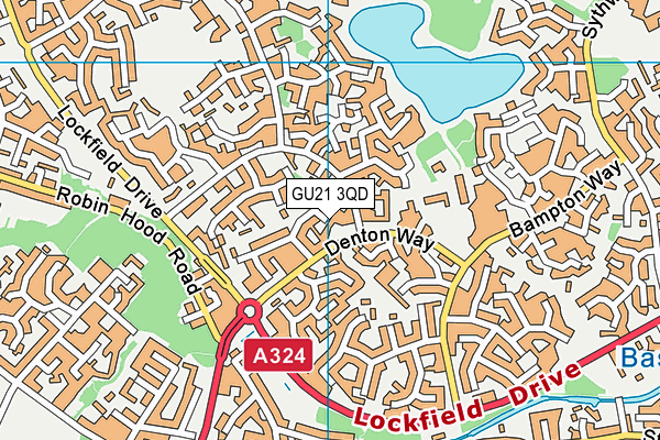 GU21 3QD map - OS VectorMap District (Ordnance Survey)