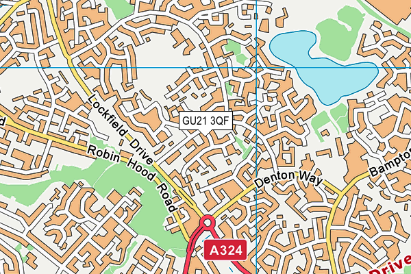 GU21 3QF map - OS VectorMap District (Ordnance Survey)