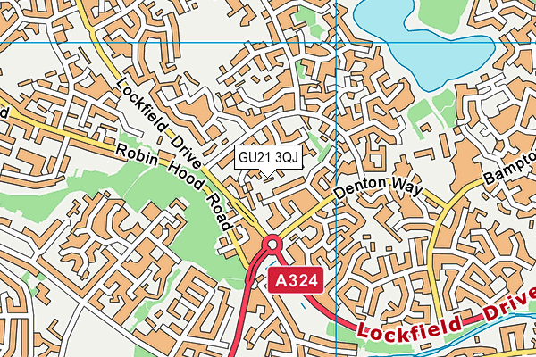 GU21 3QJ map - OS VectorMap District (Ordnance Survey)