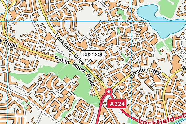 GU21 3QL map - OS VectorMap District (Ordnance Survey)