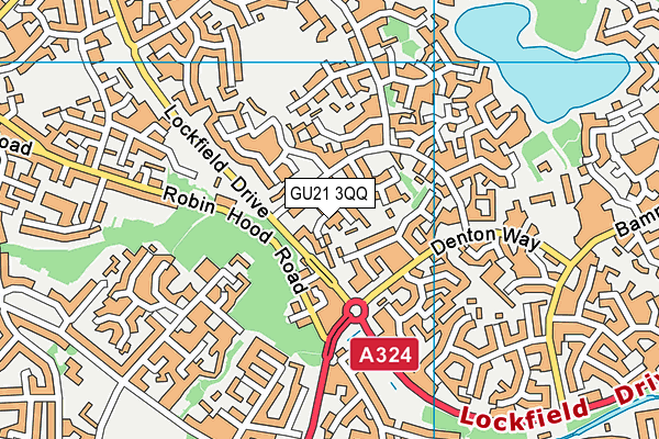 GU21 3QQ map - OS VectorMap District (Ordnance Survey)