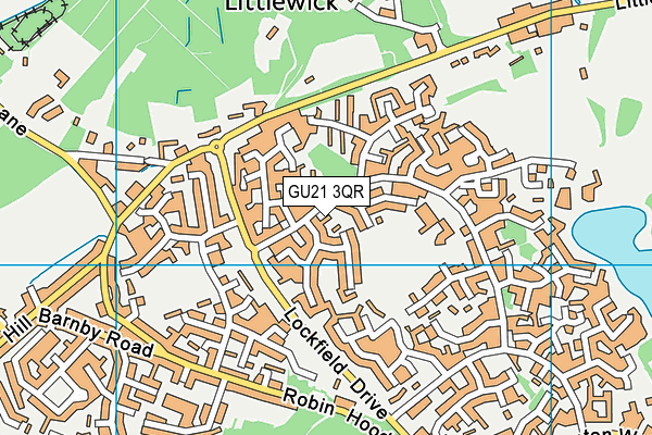 GU21 3QR map - OS VectorMap District (Ordnance Survey)