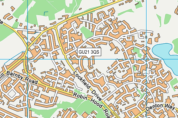 GU21 3QS map - OS VectorMap District (Ordnance Survey)