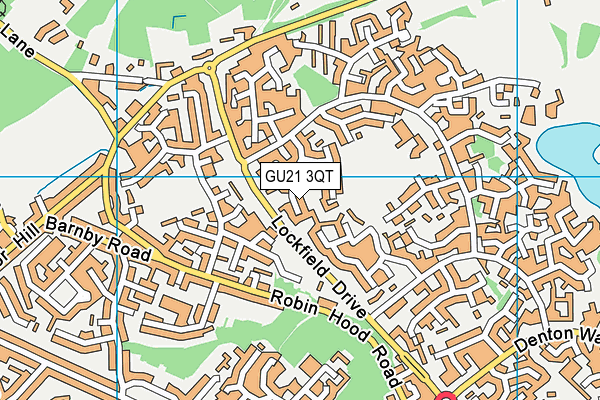 GU21 3QT map - OS VectorMap District (Ordnance Survey)