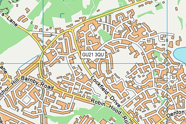 GU21 3QU map - OS VectorMap District (Ordnance Survey)