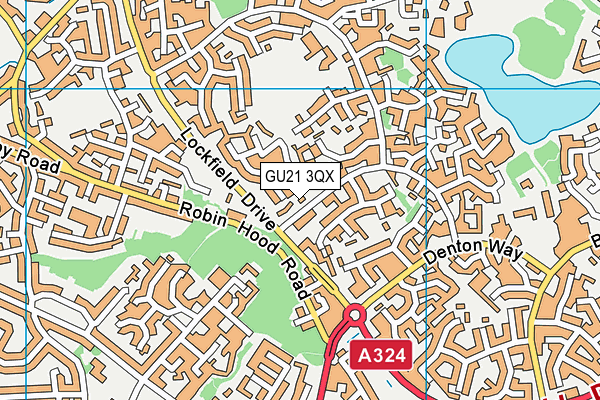 GU21 3QX map - OS VectorMap District (Ordnance Survey)