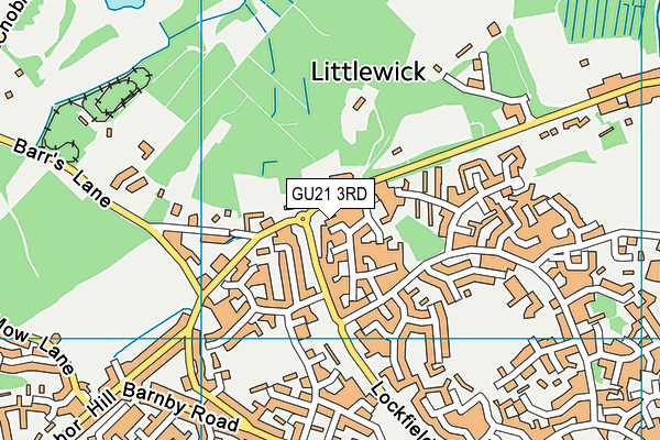 GU21 3RD map - OS VectorMap District (Ordnance Survey)