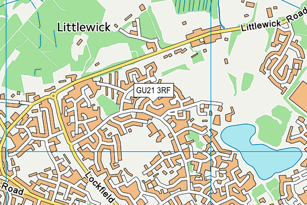 GU21 3RF map - OS VectorMap District (Ordnance Survey)