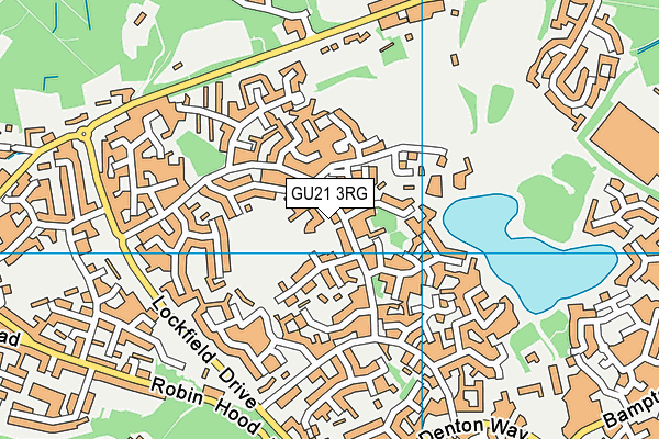 Beaufort Primary School map (GU21 3RG) - OS VectorMap District (Ordnance Survey)