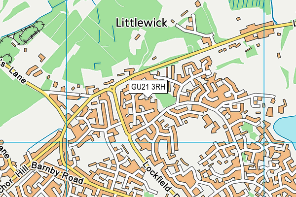 GU21 3RH map - OS VectorMap District (Ordnance Survey)