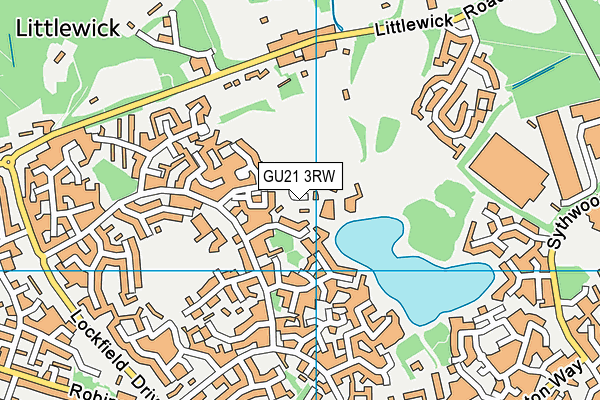 GU21 3RW map - OS VectorMap District (Ordnance Survey)