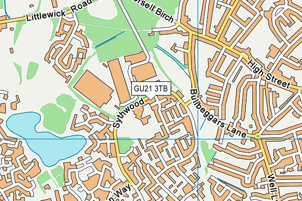 GU21 3TB map - OS VectorMap District (Ordnance Survey)