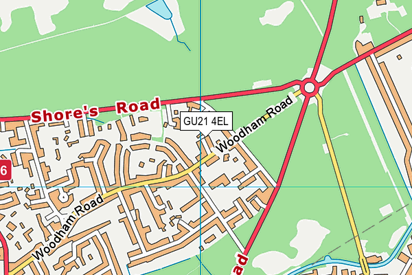 GU21 4EL map - OS VectorMap District (Ordnance Survey)