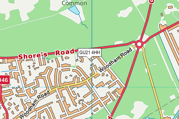 GU21 4HH map - OS VectorMap District (Ordnance Survey)