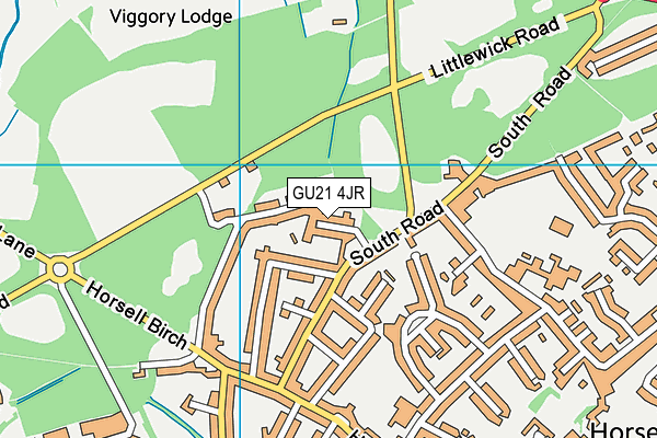 GU21 4JR map - OS VectorMap District (Ordnance Survey)