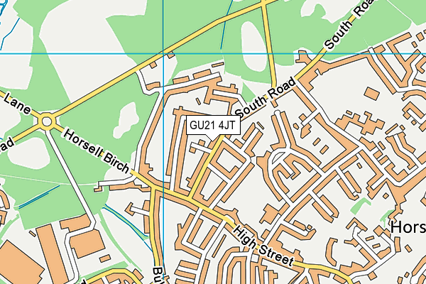 GU21 4JT map - OS VectorMap District (Ordnance Survey)