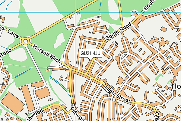 GU21 4JU map - OS VectorMap District (Ordnance Survey)