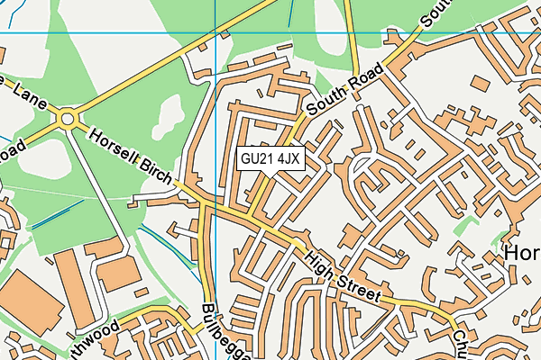 GU21 4JX map - OS VectorMap District (Ordnance Survey)