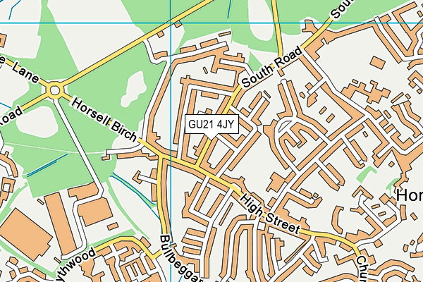 GU21 4JY map - OS VectorMap District (Ordnance Survey)